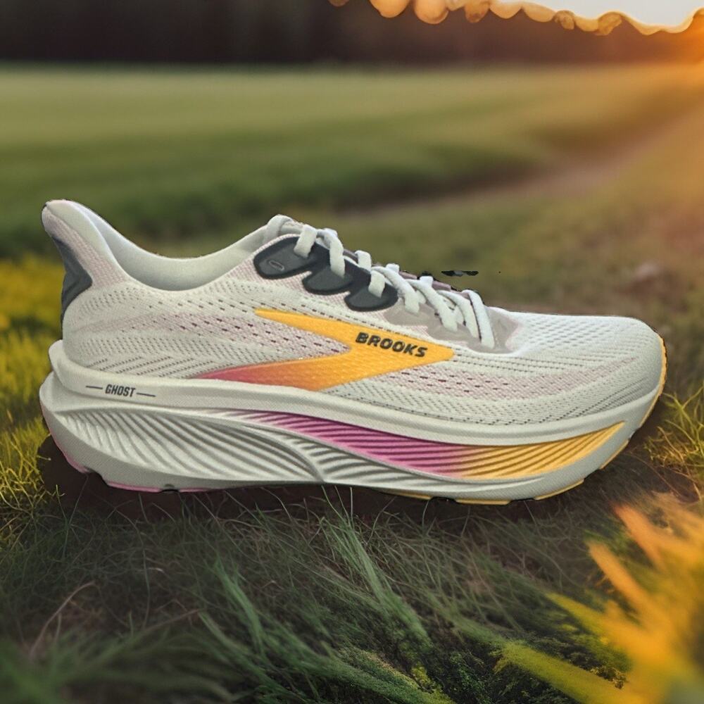 New Women's Size 8.5 Brooks Ghost 17 Grey Orange Running Shoes 120431 1B 070